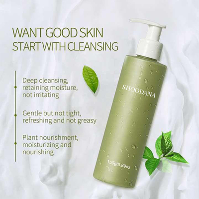 Private Label Face Foaming Facial Cleanser With Green Tea Extract for Pore Cleansing