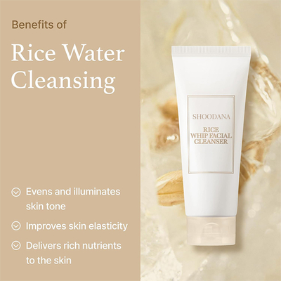 Natural Rice Whip Organic Soothing Moisturizing Foaming Deep Cleansing Whitening Face Wash