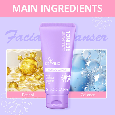 Private Label Organic Makeup Remover Face Wash Collagen Facial Cleanser Foam Vegan Cleanser