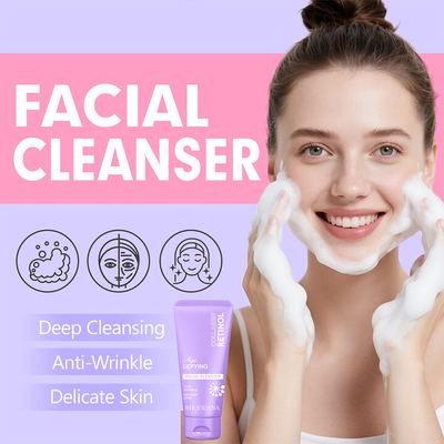 Private Label Organic Makeup Remover Face Wash Collagen Facial Cleanser Foam Vegan Cleanser