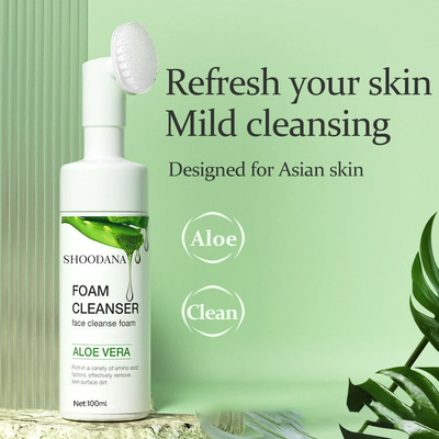 Natural Organic Face Wash Anti Aging Whitening Deep Cleansing Vitamin C Aloe Vera Foaming Facial Cleanser