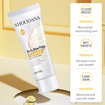 Rice Raw Plup Facial Cleanser Rice Face Wash for Sensitive Dry Skin Gentle Face