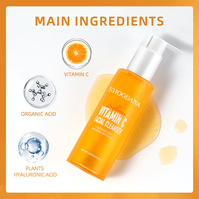 Wholesale Vitamin C Facial Cleanser Moisturizing Foaming Deep Cleansing Whitening Face Wash