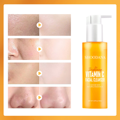 Wholesale Vitamin C Facial Cleanser Moisturizing Foaming Deep Cleansing Whitening Face Wash