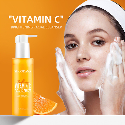 Wholesale Vitamin C Facial Cleanser Moisturizing Foaming Deep Cleansing Whitening Face Wash