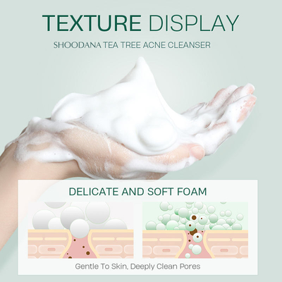 Tea Tree Acne Foam Facial Cleanser Deep Cleansing Brightening Whitening Acne Skin