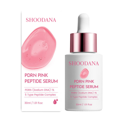 Private Label Organic Skin Care Facial Whitening Anti Aging Vitamin C Serum for Face With Pdrn Pink Peptide
