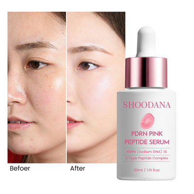 Private Label Organic Skin Care Facial Whitening Anti Aging Vitamin C Serum for Face With Pdrn Pink Peptide