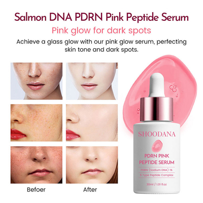 Private Label Organic Skin Care Facial Whitening Anti Aging Vitamin C Serum for Face With Pdrn Pink Peptide