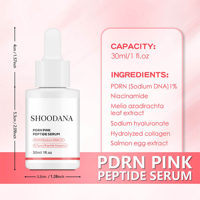 Pdrn Pink Peptide Serum Anti-Aging Hydrating Repairing Fine Lines Wrinkles Safe for Sensitive Skin Face Targeted