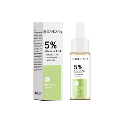 Private Label Natural Moisturizing Whitening Shrink Pores Serum 5% Mandelic Acid Face Serum