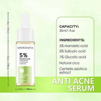 Private Label Natural Moisturizing Whitening Shrink Pores Serum 5% Mandelic Acid Face Serum