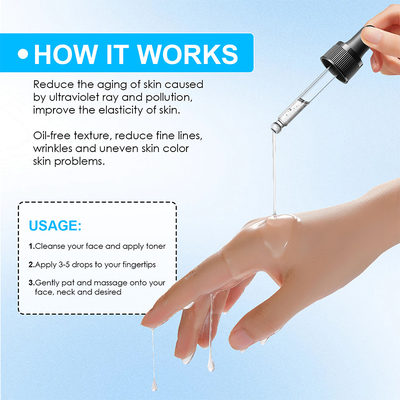 Private Label Anti-aging Whitening Hydrating Vitamin C Organic Ferulic Acid Serum for Women Face Care