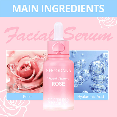 Private Label Anti-Aging Rose Face Serum Moisturizer Anti-Wrinkle Firm Tightening for Skincare 
