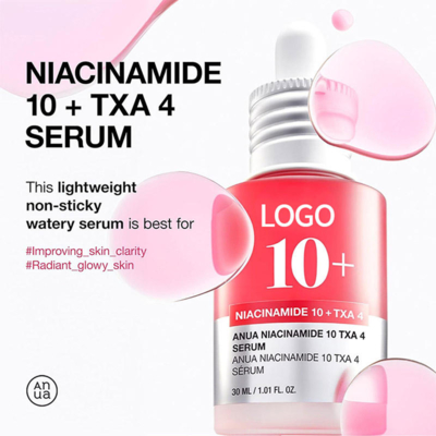 Private Label Hyaluronic Acid Niacinamide Face Serum Polyglutamic Acid Dark Spot Remover for Face Hydrate Moisturize Brighten