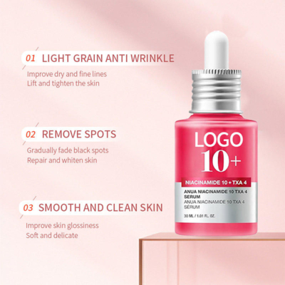 Private Label Hyaluronic Acid Niacinamide Face Serum Polyglutamic Acid Dark Spot Remover for Face Hydrate Moisturize Brighten