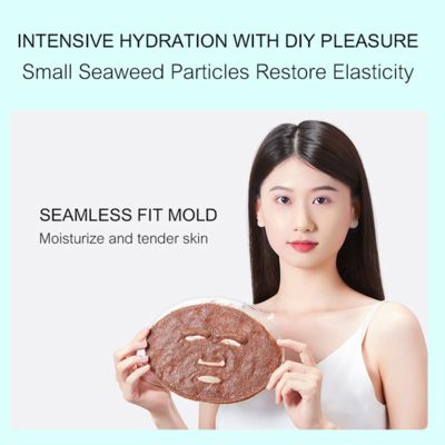 Vitamin C Infused Seaweed Facial Mask Female Skin Care Gel Lifting Algae Mask Sheet Moisturizing and Small Particles for Face