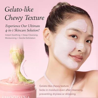 Private Label Gentle Pink Aloe Facial Polish Cleanser Exfoliating Scrub Remove Waterproof Makeup Sunscreen Makeup Removing Cream