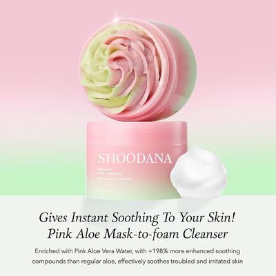 Private Label Gentle Pink Aloe Facial Polish Cleanser Exfoliating Scrub Remove Waterproof Makeup Sunscreen Makeup Removing Cream