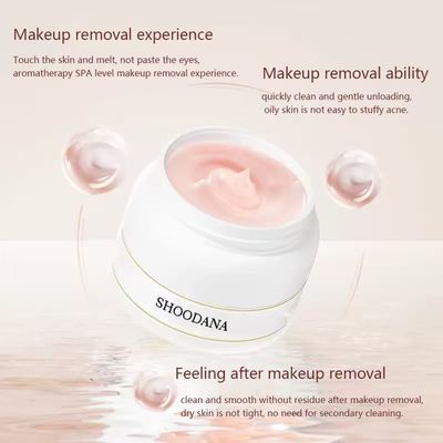 Private Label Organic Rose Soft Cleansing Balm Skin Care Makeup Removing Cream Eyelash Remover with No Irritation