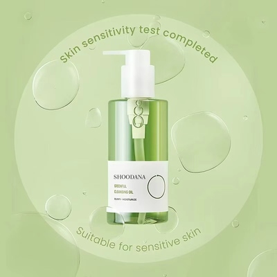 Private Label Organic Mung Bean Pore Deep Cleansing Face Oil Vegan Eye Makeup Remover Balm Liquid Oil Makeup Remover