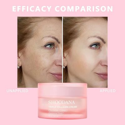 OEM ODM Organic Vegan Triple Collagen Firm Repair Cream Facial Moisturizer for Dry Skin Deep Hydrating Shea Butter Retinol