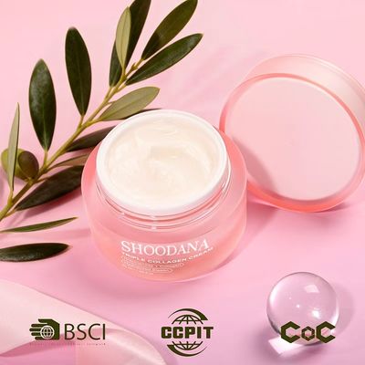 OEM ODM Organic Vegan Triple Collagen Firm Repair Cream Facial Moisturizer for Dry Skin Deep Hydrating Shea Butter Retinol