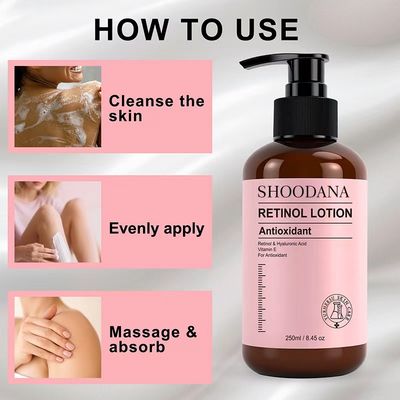Vegan Herbal Body Lotion with Vitamin C Collagen Retinol Moisturizing Cream for Reduced Wrinkles Fine Lines Skin Care Essential