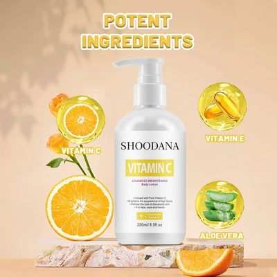 OEM/ODM Advanced Brightening Fast Whitening Body Lotion Vegan Ingredient Cream Form Vitamin C Skin Whitening Moisturizer