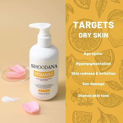 OEM/ODM Advanced Brightening Fast Whitening Body Lotion Vegan Ingredient Cream Form Vitamin C Skin Whitening Moisturizer