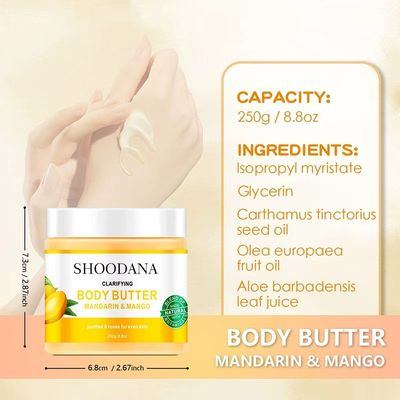 Private Label Vegan Herbal Collagen Whitening Body Lotion Cream with Vitamin C Mandarin & Mango Fragrance for All Skin Types