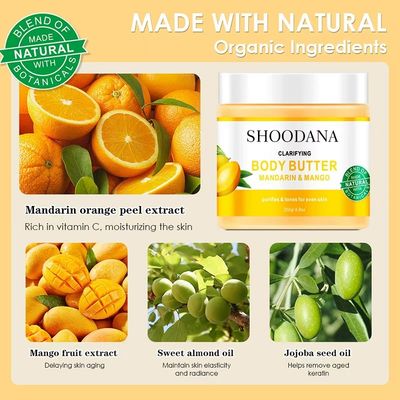 Private Label Vegan Herbal Collagen Whitening Body Lotion Cream with Vitamin C Mandarin & Mango Fragrance for All Skin Types