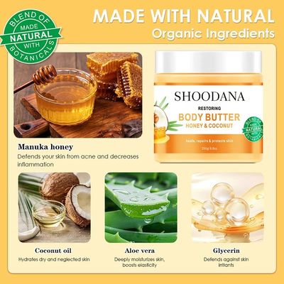 Private Label Vitamin C Collagen Nourishing Revitalizing Body Lotion Cream Aloe Vera Manuka Honey Coconut Oil for All Skin Types
