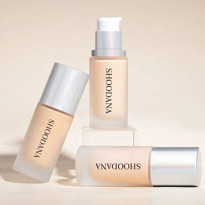 Natural Lasting Whitening Waterproof Liquid Foundation with Matte Finish for All Skin Types-Dark Shade