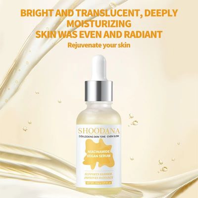 Brightening Vegan Face Serum with Hyaluronic Acid & Vitamin C Niacinamide & Natural Plant Extracts for Dull Skin Whitening Tone