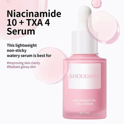 OEM/ODM Hot Sale Organic Niacinamide 10 + TXA 4 Vitamin C Anti-Wrinkle Hyaluronic Acid Facial Serum Skin Care Glass Skin