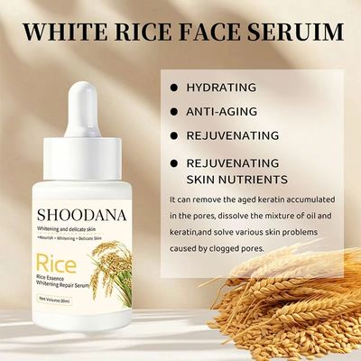 OEM ODM 30ml Rice for Whitening Repair Hydrating Brightening Anti-Aging Anti-Wrinkle Nourishing Face Serum