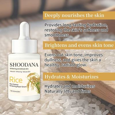 OEM ODM 30ml Rice for Whitening Repair Hydrating Brightening Anti-Aging Anti-Wrinkle Nourishing Face Serum