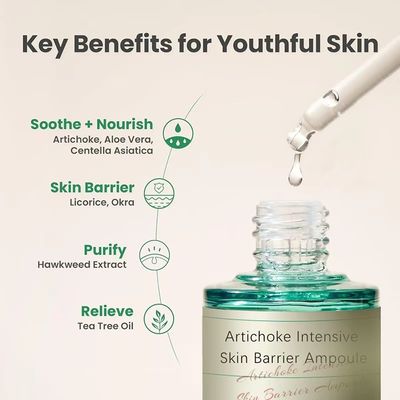 Skin Care Barrier Repair Ampoule 1oz Soothing Face Serum with Niacinamide & Vitamin C Whitening & Anti-Aging for Sensitive Skin