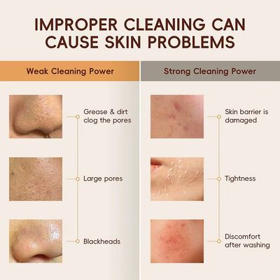 Facial Cream Face Wash Gentle Cleansing Hydrating Brightening Pore Repairing Blackhead Reduction Silky Cleanser