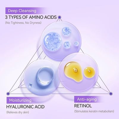 New Arrival Vegan Herbal Organic Hyaluronic Acid Anti-Aging Cream Cleanser for All Skin Types