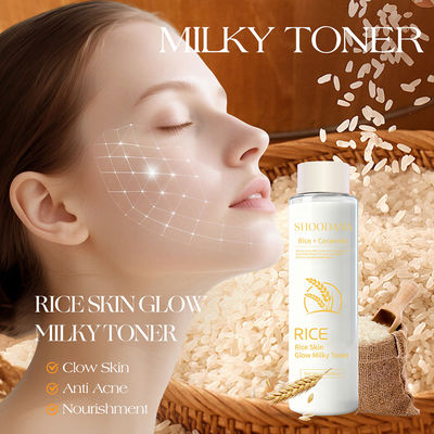 Rice Skin Glow Milky Vegan Liquid Toner Nourishing Anti-Wrinkle Centella Refreshing Hydrating Whitening Face Toner
