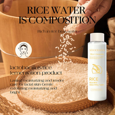 Rice Skin Glow Milky Vegan Liquid Toner Nourishing Anti-Wrinkle Centella Refreshing Hydrating Whitening Face Toner