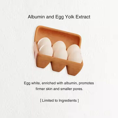 Private Label Pure Egg White Hyaluronic Acid Pore Cleansing Cream Egg Yolk Albumin Facial Cream Cleanser Dry Normal Oily