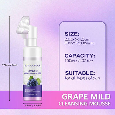 Private Label Custom Organic Whitening Face Wash Cream Vitamin C Vitis Vinifera Extract Grape Seed Oil Facial Cleanser