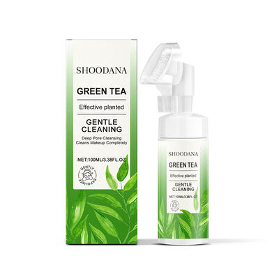 Factory Wholesale Vegan Organic Green Tea Hyaluronic Acid Vitamin C E Soothing Skin Oil Control Moisturizing Facial Cleansing