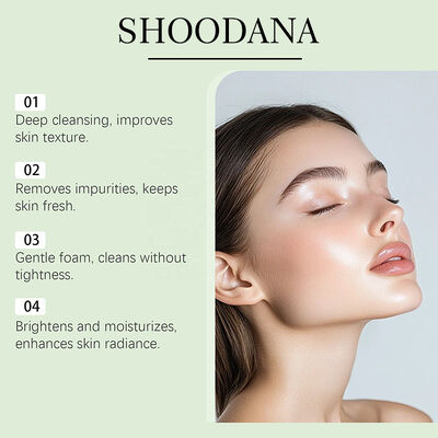 Factory Wholesale Vegan Organic Green Tea Hyaluronic Acid Vitamin C E Soothing Skin Oil Control Moisturizing Facial Cleansing